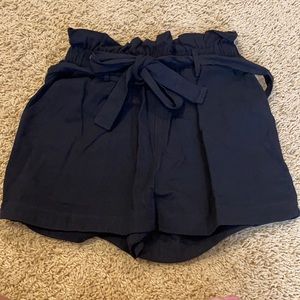 Black high wasted shorts